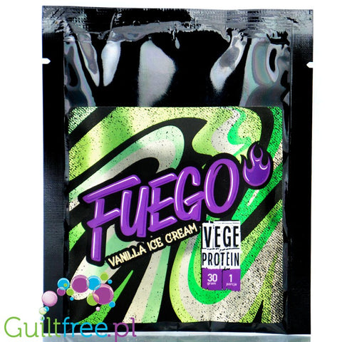Fuego Vege Protein Vanilla Ice Cream 30g - wegańskie białko grochowe, drożdżowe i ryżowe o smaku lodów waniliowych by Fuego (fuego-vege-protein-vanilla-ice-cream-30g-weganskie-bialko-grochowe-drozdzowe-i-ryzowe-o-smaku-lodow-waniliowych)