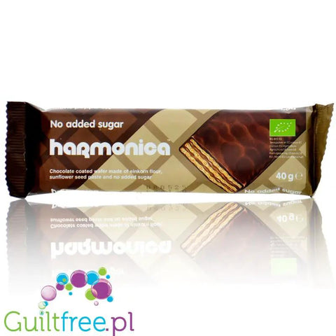 Harmonica Chocolate - BIO wafelek bez cukru i słodzików z kremem kakaowym w czekoladzie by Harmonica (harmonica-chocolate-bio-wafelek-bez-cukru-i-slodzikow-z-kremem-kakaowym-w-czekoladzie)