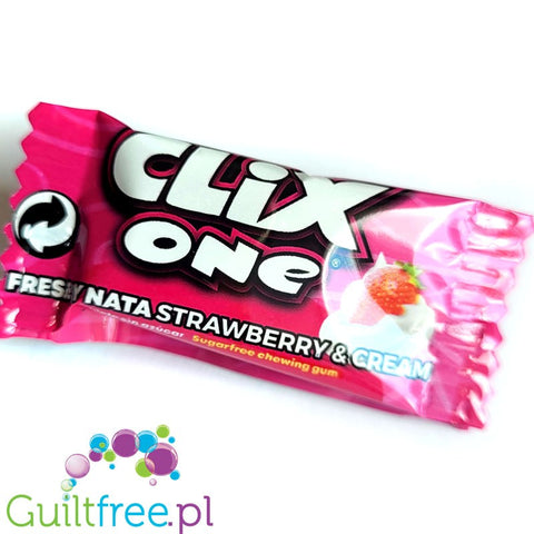 Clix One Fresa y Nata - guma do żucia bez cukru o smaku Truskawki ze Śmietanką by Clix (clix-one-fresa-y-nata-guma-do-zucia-bez-cukru-o-smaku-truskawki-ze-smietanka)