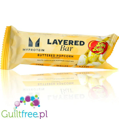 MyProtein Layered Bar Buttered Popcorn White Chocolate - baton białkowy o smaku popcornu z masłem by My Protein (myprotein-layered-bar-buttered-popcorn-white-chocolate-baton-bialkowy-o-smaku-popcornu-z-maslem)