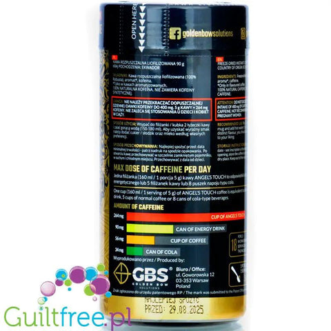 GBS Angel's Touch Krówka 90g - kawa liofilizowana rozpuszczalna o podwyższonej zawartości kofeiny by Golden Bow Solutions (gbs-angel-s-touch-krowka-90g-kawa-liofilizowana-rozpuszczalna-o-podwyzszonej-zawartosci-kofeiny)