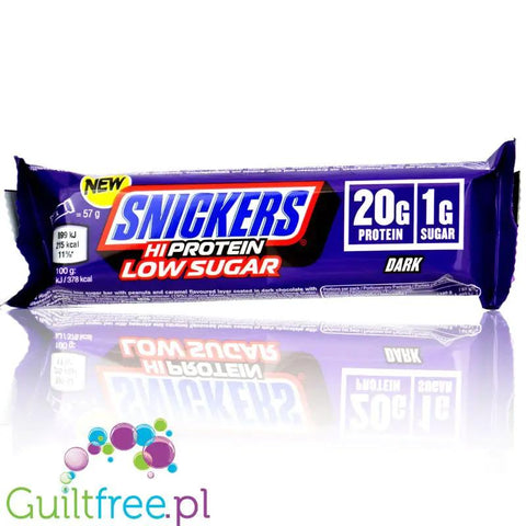 Snickers Hi-Protein Low Sugar, Dark - baton białkowy 20g białka, Ciemna Czekolada, Karmel & Masło Orzechowe by Mars & Snickers (snickers-hi-protein-low-sugar-dark-baton-bialkowy-20g-bialka-czekolada-karmel-maslo-orzechowe)