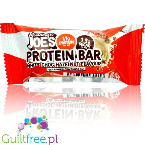 Mountain Joe's Protein Bar White Choc Hazelnut - baton proteinowy 11g białka & 134kcal, Biała Czekolada & Orzech Laskowy by Mountain Joe's (mountain-joe-s-protein-bar-white-choc-hazelnut-proteinowy-baton-w-bialej-czekoladzie-orzech-laskowy)