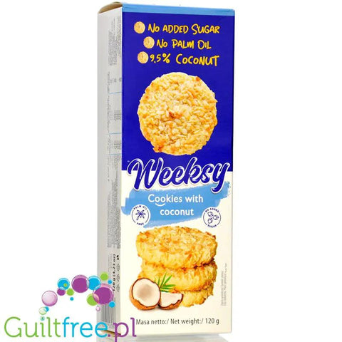 Weeksy Coconut Cookies - kruche ciasteczka z kokosem bez dodatku cukru i oleju palmowego by Bogutti (weeksy-coconut-cookies-kruche-ciasteczka-z-kokosem-bez-dodatku-cukru-i-oleju-palmowego)