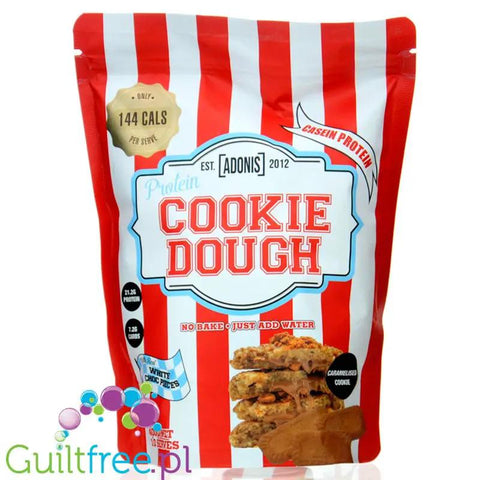 Adonis Cookie Dough Casein Protein, Caramelised Cookie - proteinowa masa karmelowo-ciasteczkowa, 21g białka & 141kcal by Adonis Gear (adonis-cookie-dough-casein-protein-caramelised-cookie-proteinowa-masa-karmelowo-ciasteczkowa-21g-bialka-141kcal)