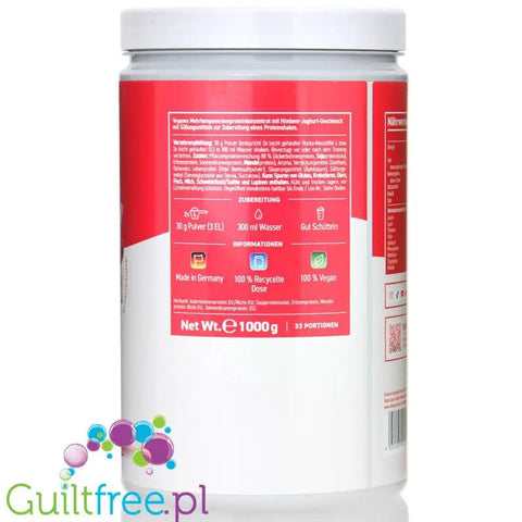 Rocka Nutrition Protein Shake Raspberry Yogurt 1kg - wegańska odżywka białkowa 5 źródeł białka by Rocka Nutrition (rocka-nutrition-protein-shake-raspberry-yogurt-1kg-weganska-odzywka-bialkowa-5-zrodel-bialka)