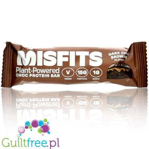 MisFits Plant Dark Chocolate Brownie - wegański baton proteinowy ze stewią i ksylitolem by Misfits (misfits-plant-dark-chocolate-brownie-weganski-baton-proteinowy-ze-stewia-i-ksylitolem)