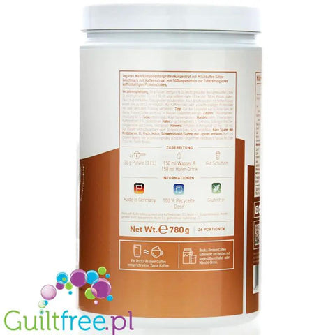 Rocka Nutrition Protein Coffee Frappuccino 1kg - wegańska kawa proteinowa 80mg kofeiny, z 4 źródeł białek roślinnych bez cukru by Rocka Nutrition (rocka-nutrition-protein-coffee-frappuccino-1kg-weganska-kawa-proteinowa-80mg-kofeiny-z-4-zrodel-bialek-roslinnych-bez-cukru)