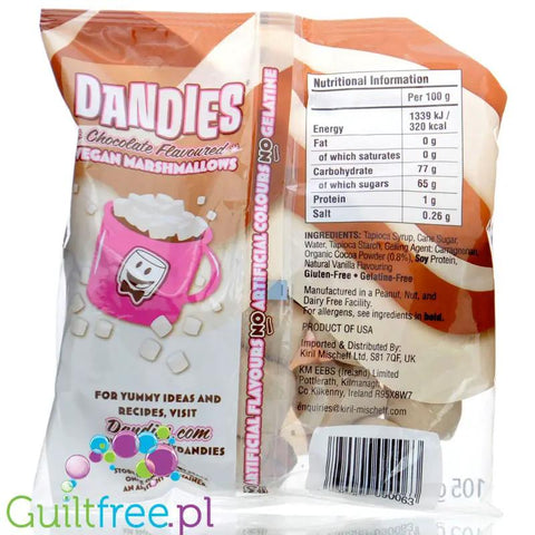 Dandies Vegan Marshmallows Chocolate - wegańskie pianki o smaku czekoladowym, bez sztucznych barwników i aromatów by Dandies (dandies-vegan-marshmallows-chocolate-weganskie-pianki-o-smaku-czekoladowym-bez-sztucznych-barwnikow-i-aromatow)