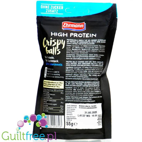 Ehrmann Protein Crispy Milchschoko Karamel Balls - chrupkie kuleczki w mlecznej polewie białkowej karmelowe by Ehrmann (ehrmann-protein-crispy-milchschoko-karamel-balls-chrupkie-kuleczki-w-mlecznej-polewie-bialkowej-karmelowe)