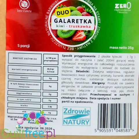 Sansei Duo Galaretka Kiwi-Truskawka 9kcal - galaretka bez cukru o smaku kiwi i truskawki by Sansei (sansei-duo-galaretka-kiwi-truskawka-9kcal-galaretka-bez-cukru-o-smaku-kiwi-i-truskawki)