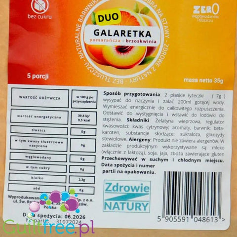Sansei Duo Galaretka Pomarańcza - Brzoskwinia 9kcal - galaretka bez cukru o smaku pomarańczowo-brzoskwiniowym by Sansei (sansei-duo-galaretka-pomarancza-brzoskwinia-9kcal-galaretka-bez-cukru-o-smaku-pomaranczowo-brzoskwiniowym)