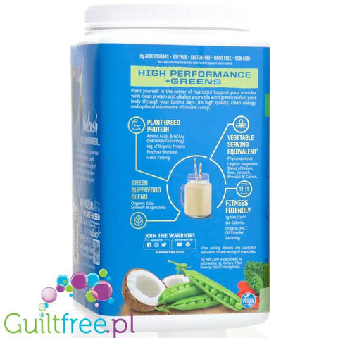 Sunwarrior Protein + Greens Warrior Blend, Natural 0,75kg - wegańska organiczna odżywka białkowa z ekstraktami roślinnymi i MCT by Sunwarrior (sunwarrior-protein-greens-warrior-blend-natural-075kg-weganska-organiczna-odzywka-bialkowa-z-ekstraktami-roslinnymi-i-mct)
