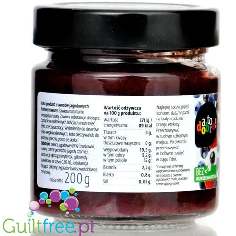 A to Dobre KETO Konfitura Owoce Leśne 31kcal - bez dodatku cukru, ze stewią i erytrolem by A to dobre! (a-to-dobre-keto-konfitura-owoce-lesne-31kcal-bez-dodatku-cukru-ze-stewia-i-erytrolem)