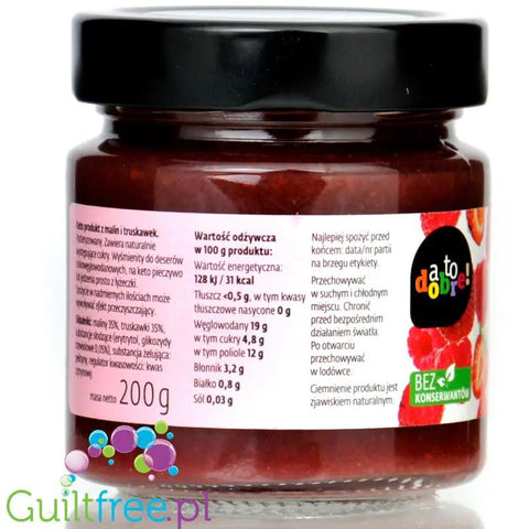 A to Dobre KETO Konfitura Malina z Truskawką 31kcal - bez dodatku cukru, ze stewią i erytrolem by A to dobre! (a-to-dobre-keto-konfitura-malina-z-truskawka-31kcal-bez-dodatku-cukru-ze-stewia-i-erytrolem)