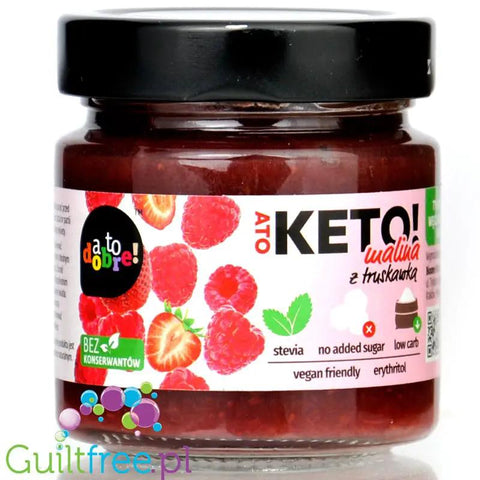 A to Dobre KETO Konfitura Malina z Truskawką 31kcal - bez dodatku cukru, ze stewią i erytrolem by A to dobre! (a-to-dobre-keto-konfitura-malina-z-truskawka-31kcal-bez-dodatku-cukru-ze-stewia-i-erytrolem)