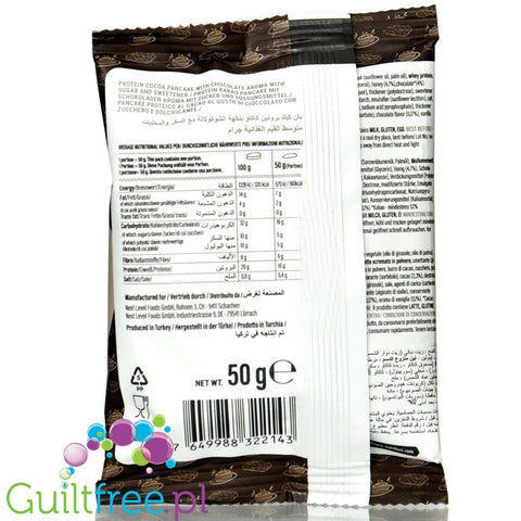 Go Fitness Protein Double Chocolate Pancake - czekoladowy naleśnik białkowy z masą czekoladową 164kcal by Go Fitness (go-fitness-protein-double-chocolate-pancake-czekoladowy-nalesnik-bialkowy-z-masa-czekoladowa-164kcal)