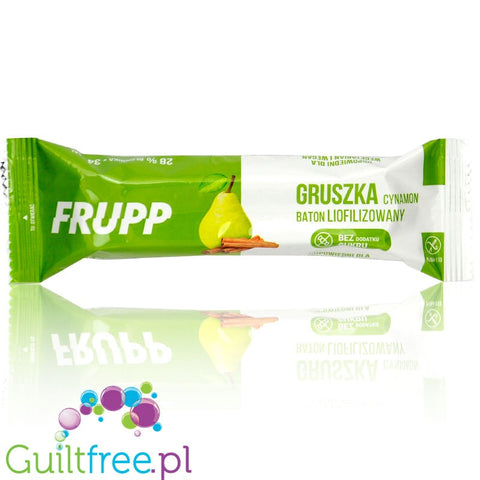 Frupp Gruszka - chrupiący liofilizowany owocowy batonik 34 kcal, 28% błonnika by Celiko (frupp-gruszka-chrupiacy-liofilizowany-owocowy-batonik-34-kcal-28-blonnika)