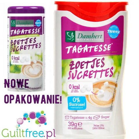 Tagatesse Sucrettes 0kcal - dyspenser 650 tabletek, słodzik zero kalorii w pastylkach z tagatozą by Damhert (tagatesse-dyspenser-650-tabletek-slodzik-zero-kalorii)