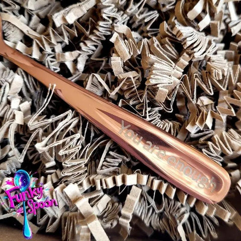 Funky Spoon grawerowana łyżka z afirmacją, Rose Gold 14cm, You are Enough by Funky Flavors (funky-spoon-grawerowana-lyzka-z-afirmacja-rose-gold-14cm-you-are-enough)