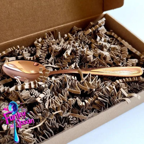 Funky Spoon grawerowana łyżka z afirmacją, Rose Gold 14cm, You are Enough by Funky Flavors (funky-spoon-grawerowana-lyzka-z-afirmacja-rose-gold-14cm-you-are-enough)