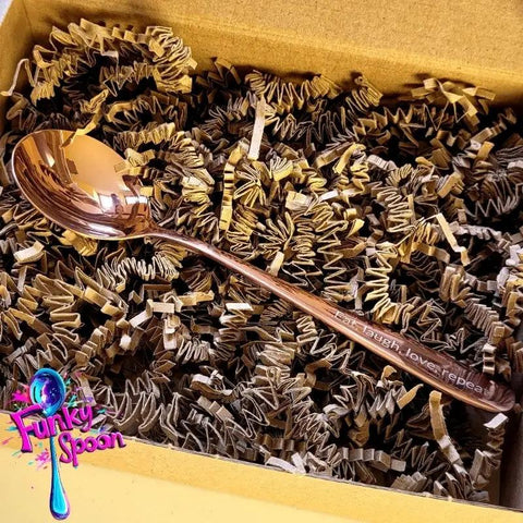 Funky Spoon grawerowana łyżka z afirmacją, Rose Gold 17cm, Eat, Love, Laugh, Repeat by Funky Flavors (funky-spoon-grawerowana-lyzka-z-afirmacja-rose-gold-17cm-eat-love-laugh-repeat)
