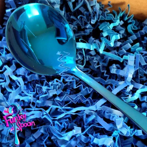 Funky Spoon grawerowana łyżka z afirmacją, Kobalt 17cm, Joy is licking the Spoon by Funky Flavors (funky-spoon-grawerowana-lyzka-z-afirmacja-kobalt-17cm-joy-is-licking-the-spoon)