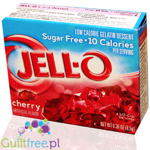 JellO Cherry - galaretka 10kcal zero cukru, instant, smak czereśniowy by Jell-O (galaretka-czeresniowa-10kcal-zero-cukru)