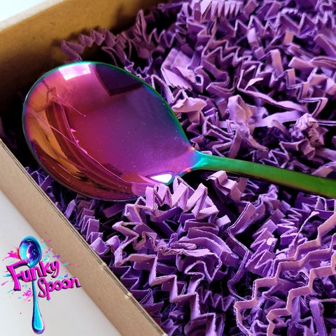 Funky Spoon grawerowana łyżka z afirmacją, Tęcza 17cm, Spoon up Some Fun by Funky Flavors (funky-spoon-grawerowana-lyzka-z-afirmacja-tecza-17cm-spoon-up-some-fun)