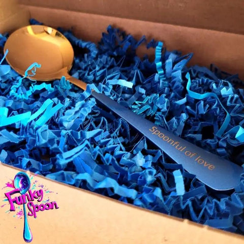 Funky Spoon grawerowana łyżka z afirmacją, Złoto & Błękit, 17cm, Spoonful of Love by Funky Flavors (funky-spoon-grawerowana-lyzka-z-afirmacja-zloto-blekit-17cm-spoonful-of-love)