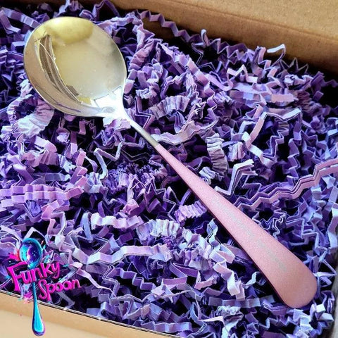 Funky Spoon grawerowana łyżka z afirmacją, Srebro & Róż, 17cm, Count memories, not calories by Funky Flavors (funky-spoon-grawerowana-lyzka-z-afirmacja-srebro-roz-17cm-count-memories-not-calories)
