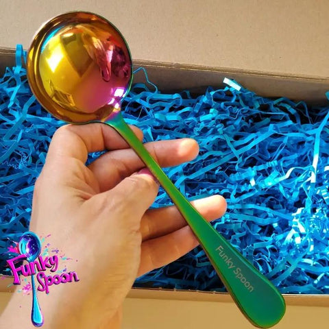 Funky Spoon grawerowana łyżka z afirmacją, Tęcza & Turkus 19,8cm by Funky Flavors (funky-spoon-grawerowana-lyzka-z-afirmacja-tecza-turkus-198cm)