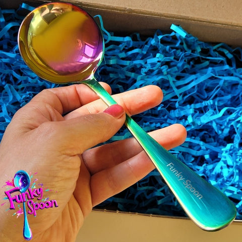 Funky Spoon grawerowana łyżka z afirmacją, Tęcza & Turkus 19,8cm by Funky Flavors (funky-spoon-grawerowana-lyzka-z-afirmacja-tecza-turkus-198cm)