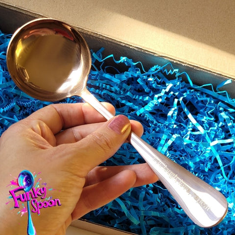 Funky Spoon grawerowana łyżka z afirmacją, Rose Gold 19cm, Eat, Love, Laugh, Repeat by Funky Flavors (funky-spoon-grawerowana-lyzka-z-afirmacja-rose-gold-19cm-eat-love-laugh-repeat)