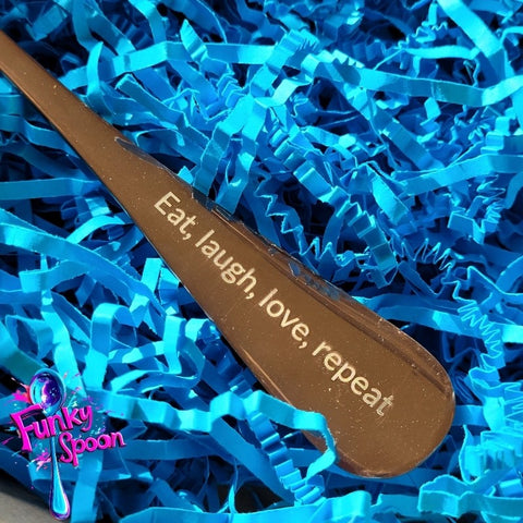 Funky Spoon grawerowana łyżka z afirmacją, Rose Gold 19cm, Eat, Love, Laugh, Repeat by Funky Flavors (funky-spoon-grawerowana-lyzka-z-afirmacja-rose-gold-19cm-eat-love-laugh-repeat)