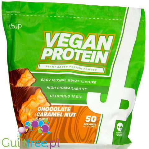 TBJP Vegan Protein Chocolate Caramel Nut 2KG - wegańska odżywka białkowa bez cukru z witaminami i minerałami by TBJP (tbjp-vegan-protein-chocolate-caramel-nut-2kg-weganska-odzywka-bialkowa-bez-cukru-z-witaminami-i-mineralami)