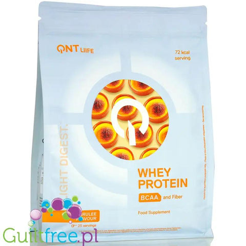 QNT Life Whey Protein Crème Brûlée - odżywka białkowa z błonnikiem i BCAA, smak Creme Brulee by QNT (qnt-life-whey-protein-creme-brulee-odzywka-bialkowa-z-blonnikiem-i-bcaa-smak-creme-brulee)
