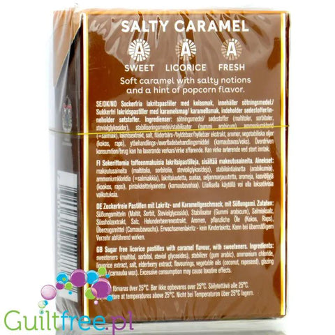 Läkerol Salty Caramel 75g - lukrecja bez cukru o smaku popcornu i słonego karmelu by Läkerol (laekerol-salty-caramel-75g-lukrecja-bez-cukru-o-smaku-popcornu-i-slonego-karmelu)