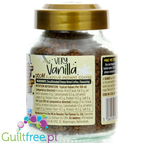 Beanies Decaf Very Vanilla - bezkofeinowa liofilizowana smakowa kawa waniliowa instant 2kcal by Beanies Flavour Coffee (beanies-decaf-very-vanilla-bezkofeinowa-liofilizowana-smakowa-kawa-waniliowa-instant-2kcal)