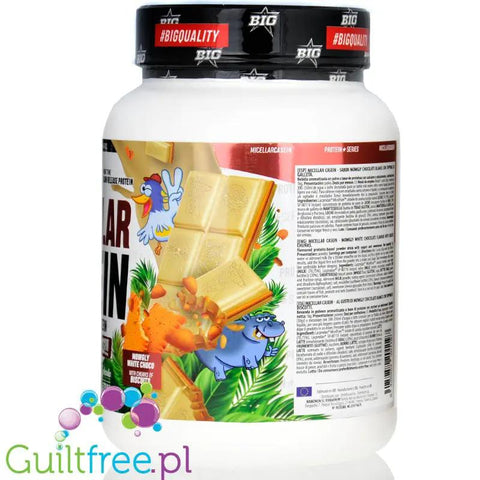BIG® Micellar Casein, Mowgly White Chocolate 1kg - kazeina z Lacprodan MicelPure®, Biała Czekolada & Maślany Herbatnik by MAX Protein® (big-micellar-casein-mowgly-white-chocolate-1kg-kazeina-z-lacprodan-micelpure-biala-czekolada-maslany-herbatnik)