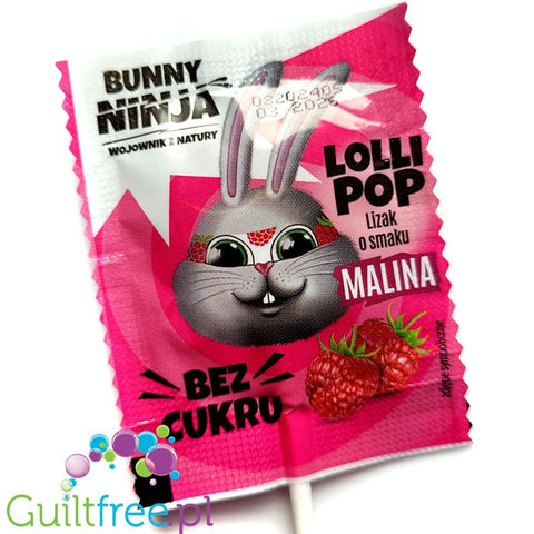 Bunny Ninja Lolli Pop, Malina 14kcal - bezcukrowy lizak o smaku malinowym z ksylitolem by Bunny Ninja (bunny-ninja-lolli-pop-malina-14kcal-bezcukrowy-lizak-o-smaku-malinowym-z-ksylitolem)