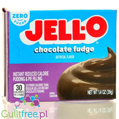 JellO Chocolate Fudge Pudding Zero Sugar - Budyń bez cukru i tłuszczu, smak czekoladowego ciasta by Jell-O (budyn-czekoladowe-ciasto-zero-cukru-zero-tluszczu-o-obnizonej-kalorycznosci)
