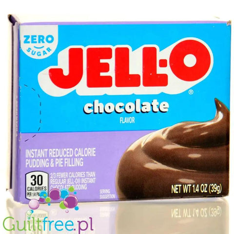 JellO Chocolate Pudding Sugar Free - budyń bez cukru & tłuszczu instant, smak czekoladowy by Jell-O (budyn-czekoladowy-zero-cukru-zero-tluszczu-o-obnizonej-kalorycznosci)