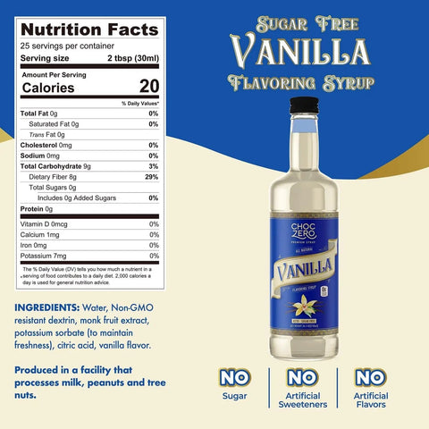 Choc Zero Coffe Syrup, Vanilla - syrop do kawy bez cukru i sukralozy z błonnikiem by Choc Zero (choc-zero-coffe-syrup-vanilla-syrop-do-kawy-bez-cukru-i-sukralozy-z-blonnikiem)