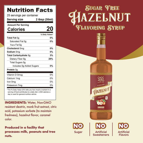 Choc Zero Coffe Syrup, Hazelnut - syrop do kawy bez cukru i sukralozy z błonnikiem, smak Orzech Laskowy by Choc Zero (choc-zero-coffe-syrup-hazelnut-syrop-do-kawy-bez-cukru-i-sukralozy-z-blonnikiem-smak-orzech-laskowy)