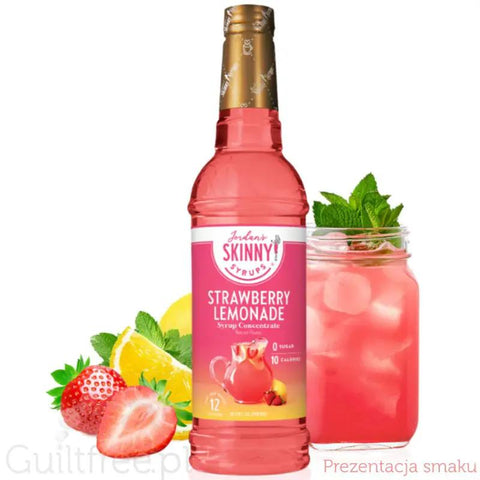 Jordan's Skinny Syrups Strawberry Lemonade - skoncentrowany syrop bez cukru do przygotowania lemoniady by Skinny Mixes Jordan's (jordan-s-skinny-syrups-strawberry-lemonade-skoncentrowany-syrop-bez-cukru-do-przygotowania-lemoniady)
