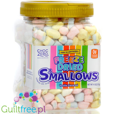 Choc Zero Freeze Dried S'Mallows Vanilla - liofilizowane błonnikowe keto mini pianki marshmallow bez cukru i maltitolu by Choc Zero (choc-zero-freeze-dried-s-mallows-vanilla-liofilizowane-blonnikowe-keto-mini-pianki-marshmallow-bez-cukru-i-maltitolu)