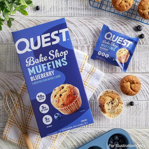 Quest Bakery Shop Blueberry Muffin - jagodowy muffin proteinowy 10g białka by Quest Nutrition (quest-bakery-shop-blueberry-muffin-jagodowy-muffin-proteinowy-10g-bialka)