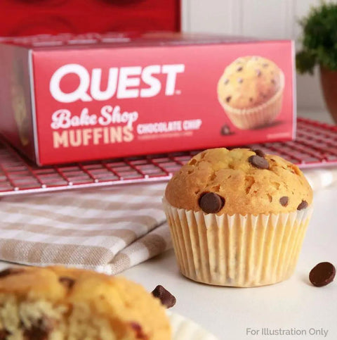 Quest Bakery Shop Chocolate Chip Muffin - muffin proteinowy z kawałkami czekolady 10g białka by Quest Nutrition (quest-bakery-shop-chocolate-chip-muffin-muffin-proteinowy-z-kawalkami-czekolady-10g-bialka)