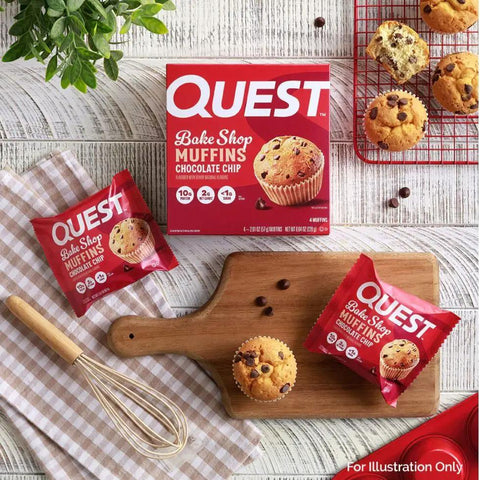 Quest Bakery Shop Chocolate Chip Muffin - muffin proteinowy z kawałkami czekolady 10g białka by Quest Nutrition (quest-bakery-shop-chocolate-chip-muffin-muffin-proteinowy-z-kawalkami-czekolady-10g-bialka)